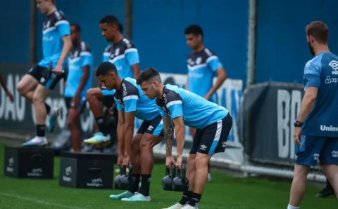 Grêmio realiza último treino antes de folga durante a parada da data Fifa