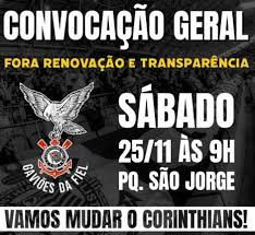 Organizada do Corinthians convoca associados para eleição e reforça protesto contra grupo da situação