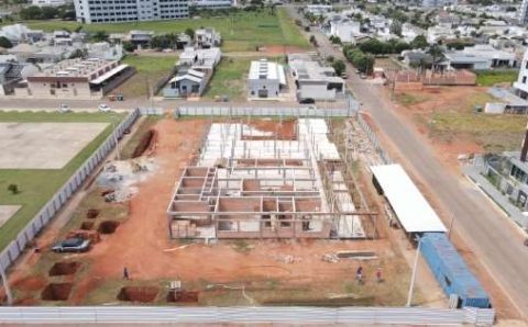 MT.   EM LUCAS DOS RIO VERDE.    Obra da UBS do Parque das Emas está na etapa estrutural