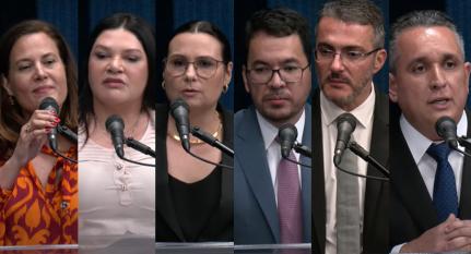 A Ordem dos Advogados do Brasil (OAB-MT) definiu até o início da tarde desta quarta-feira (20) a lista sêxtupla para disputar a vaga de desembargador do Tribunal de Justiça. Agora, a relação segue para o Judiciário, que retorna às sessões administrativas somente em fevereiro do ano que vem.   Conforme apurado pelo  estão definidos na lista Dinara Arruda (37 votos), Glaucia Amaral (35 votos) e Juliana Zafino (39) como as 3 mulheres indicadas pela Ordem. Já a lista masculina tem Abel Sguarezi (28 votos), Flaviano Taques (30 votos) e Helio Nishiyam (36).   Foram considerados eleitos 3 homens e 3 mulheres mais votados pelos conselheiros. Para seleção, era necessário que o candidato obtivesse 50% mais um dos votos, ou seja, no mínimo 21 votos.   Não obtendo o número, uma segunda rodada de análise é feita pelos conselheiros. São até 3 rodadas que precisam de maioria (pelo menos 21 votos) para o candidato (a) ser escolhido. Se até a 3ª votação a lista não ficar fechada, é feita a 4ª rodada e aí finalizam a relação com quem tiver mais votos. Contudo, a escolha já foi definida na primeira votação.     A lista segue ainda hoje para o Tribunal de Justiça e a escolha ocorrerá em fevereiro.