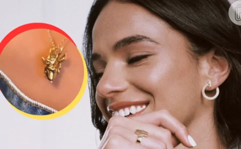 Bruna Marquezine ‘pira’ com joia do Pokémon, avaliada em R$ 140 mil: ‘Nada pode ser melhor que Pikachu com diamante’