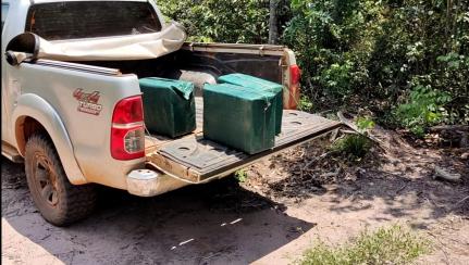 UM HOMEM PRESO: Gefron apreende 500 kg de cocaína e duas caminhonetes do tráfico no interior de MT