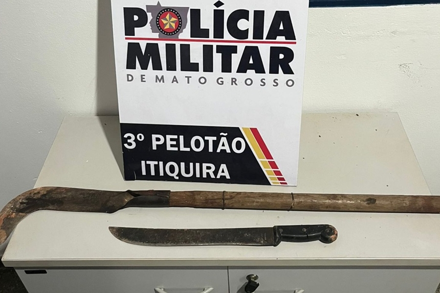 DIVERSOS FERIMENTOS: Suspeito de agredir idoso com facão e foice é preso pela Polícia Militar