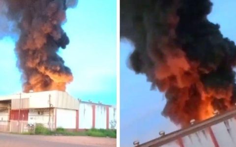 MT:  Incêndio consome empresa de reciclagem e assusta moradores de Várzea Grande