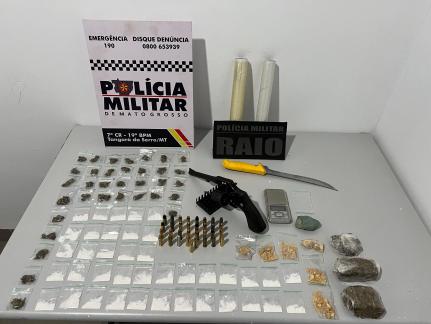 Polícia Militar prende traficante com arma e mais de 80 porções de drogas no interior