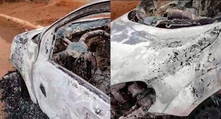 Criminoso tenta matar namorado da ex e queima carro
