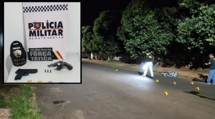 Criminoso morre em tiroteio com a polícia e um é preso
