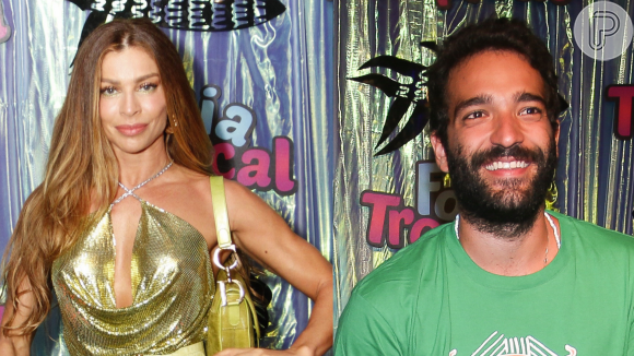 A reação de Grazi Massafera ao ver Humberto Carrão desfilar na Mangueira reforça rumores de affair.