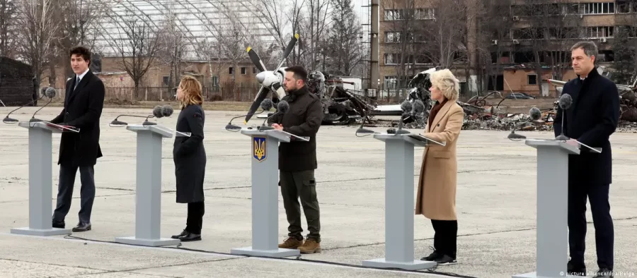 Líderes ocidentais visitam Kiev em solidariedade à Ucrânia