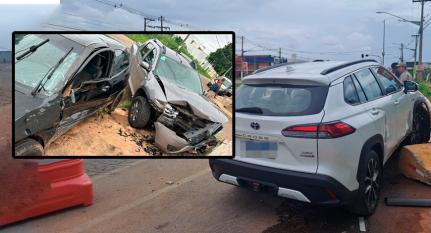 1 FERIDO: Dois acidentes são registrados em Várzea Grande em poucos minutos