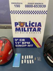 NO JARDIM CELESTE: Dupla é presa transportando 10 porções de cocaína em MT