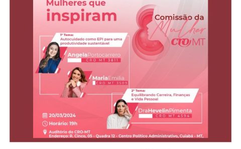MT:  CRO-MT convida para evento ‘Mulheres que Inspiram’