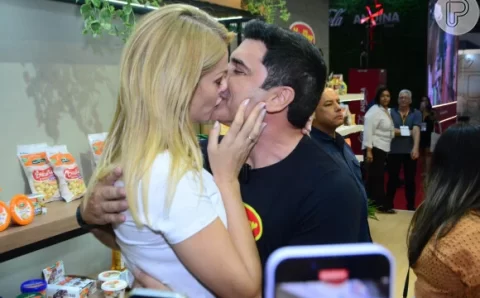 Muitos beijos e carinhos: Ana Hickmann e Edu Guedes fazem primeira aparição como namorados e essas fotos vão te conquistar!