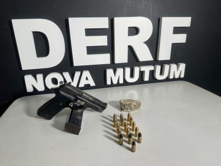 Foragido da Justiça é preso com arma, munições e drogas em Nova Mutum