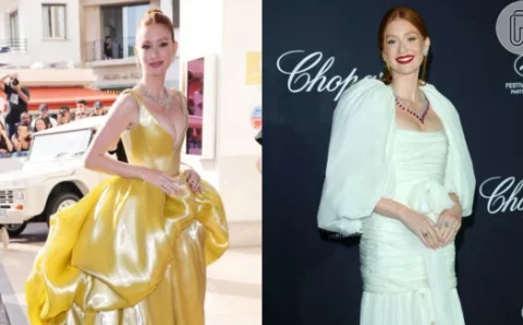 Vestido branco exuberante, look de ‘princesa da Disney’ e mais:  fotos provam que Marina Ruy Barbosa reuniu tendências e grifes em Cannes 2024