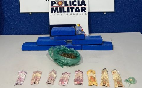 MATO GROSSO: Polícia Militar prende dupla por tráfico de drogas e apreende sete quilos de maconha