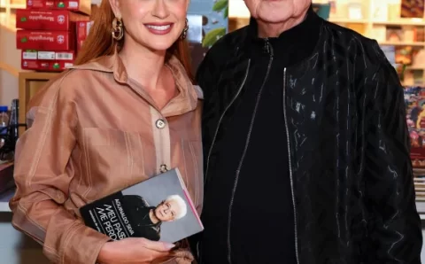 Marina Ruy Barbosa chama atenção por aliança de noivado milionária em lançamento de novo livro de Aguinaldo Silva.