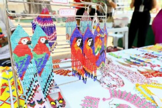 MT:  FEIRA DE ARTESANATO:   Mulheres indígenas exibem peças únicas em praça de Cuiabá