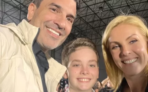 Ao lado de Edu Guedes, Ana Hickmann celebra formatura do filho: “Admiração”