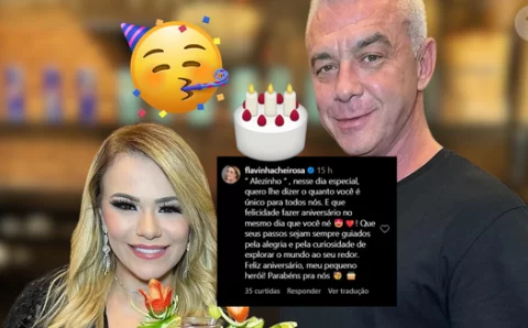 Apontada como affair de Alexandre Correa, Flavinha Cheirosa revela coincidência em aniversário do filho do empresário e tieta: ‘Meu pequeno herói’
