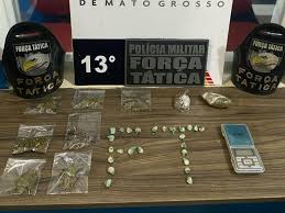 Força Tática prende homem com porções de maconha e pasta base em Lucas do Rio Verde