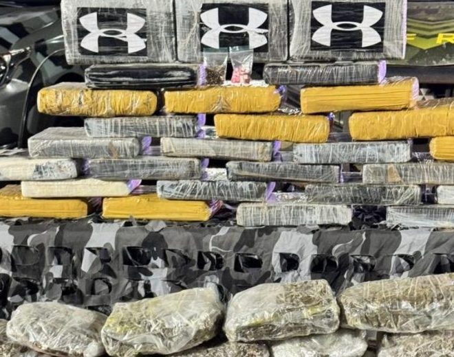 Polícia Militar e Gefron apreendem 45 tabletes de drogas e causam prejuízo de R$ 539 mil às facções criminosas