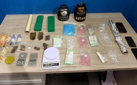 Rotam prende casal de faccionados e fecha ponto de venda de drogas em Lucas do Rio Verde