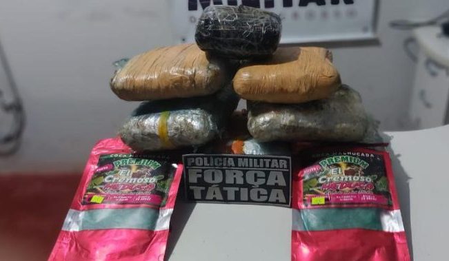 Polícia Militar prende faccionados com sete tabletes de supermaconha em Glória D’Oeste