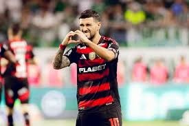 Arrascaeta celebra vitória do Flamengo em “final” contra o Palmeiras