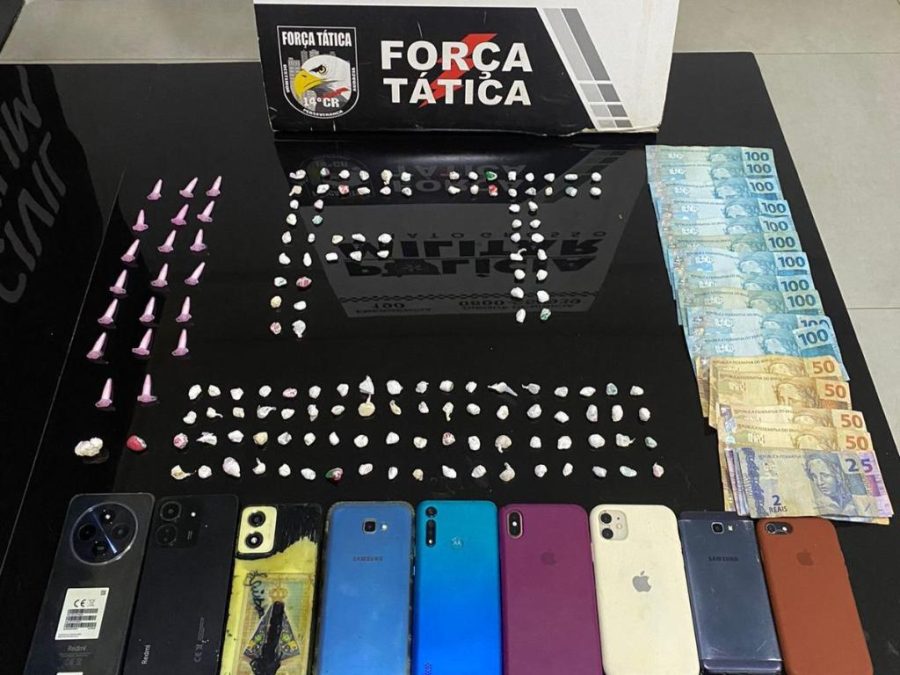 ForçaTática desarticula ponto de venda de drogas e conduz oito pessoas em Nova Mutum