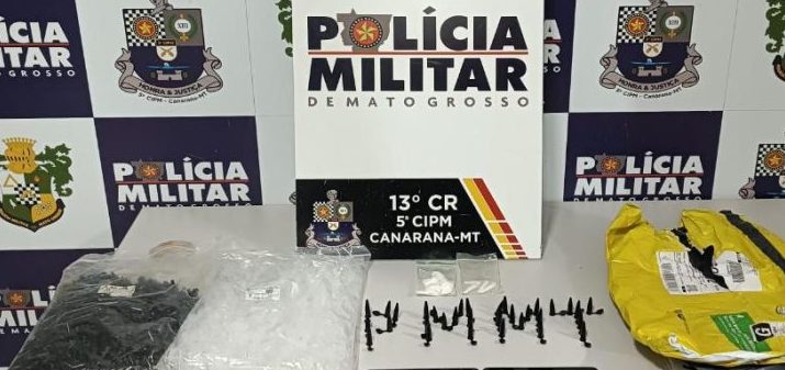Polícia Militar prende casal de faccionados por tráfico de drogas em Canarana