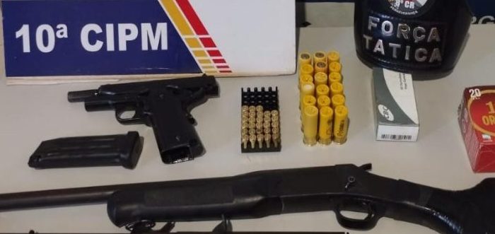 Força Tática apreende armas e munições em propriedade rural em Aripuanã