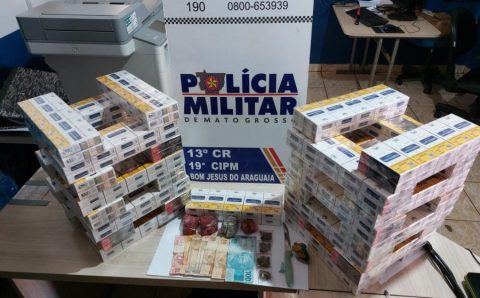 Três homens são presos por tráfico de drogas e contrabando de cigarros
