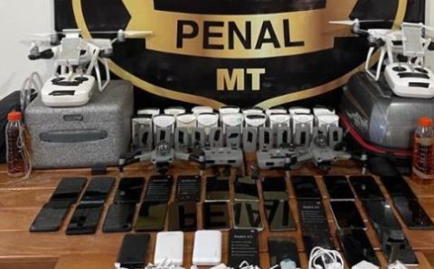Apreensões de drones aumentam 866% na segunda maior penitenciária de MT 