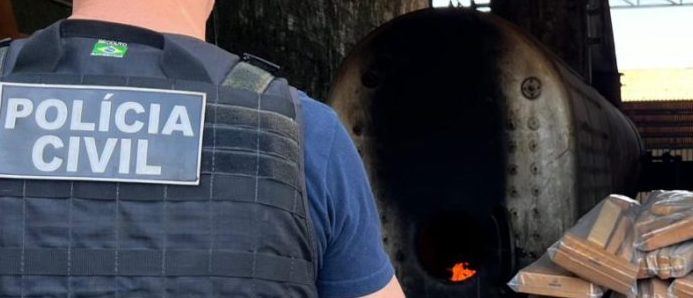 Polícia Civil incinera mais de 900 kg de maconha apreendidos em ação contra facção em Rondonópolis