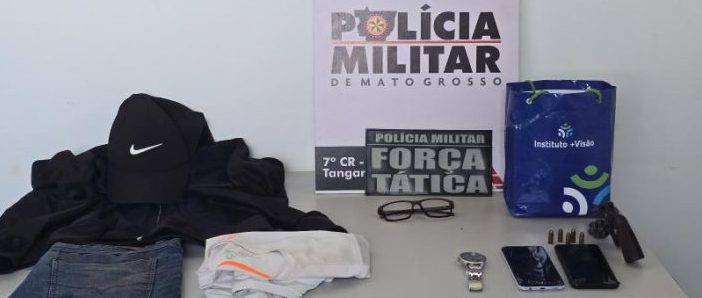 Quadrilha é detida pela Polícia Militar após manter casal refém durante roubo em Tangará da Serra