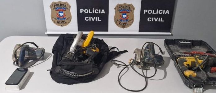 Polícia Civil prende três pessoas e recupera celulares e ferramentas furtados em Matupá