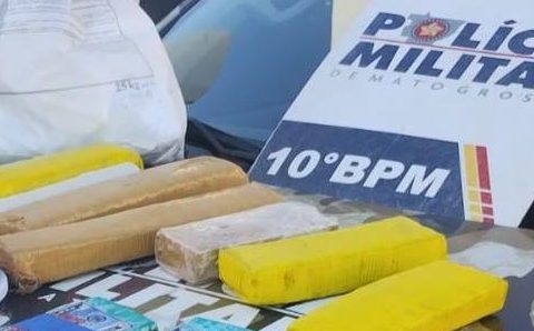 Homem é preso pela PM com 10 quilos de drogas e 15 quilos de ácido bórico em Cuiabá