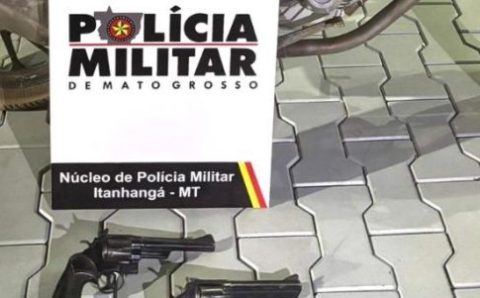 Polícia Militar conduz dois faccionados e apreende armas de fogo em Itanhangá