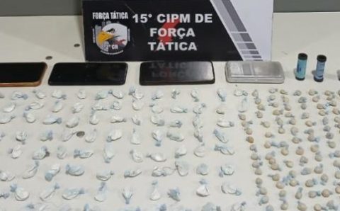 Força Tática prende três pessoas com mais de 300 porções de drogas em Várzea Grande