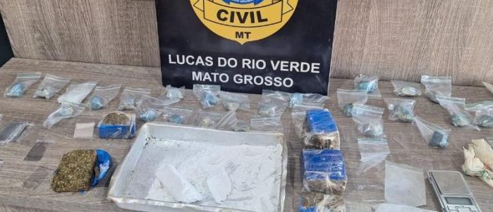 Polícia Civil prende traficante e fecha ponto de armazenamento de drogas em Lucas do Rio Verde