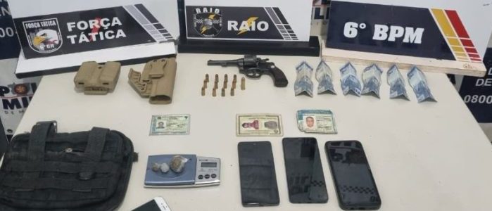 PM prende quadrilha suspeita por tentativa de homicídio, porte ilegal de arma de fogo e tráfico de drogas em Cáceres