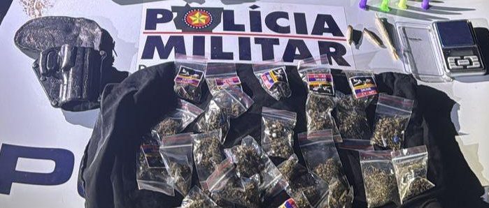 PM prende faccionado suspeito por duplo homicídio e apreende arma, drogas e munições