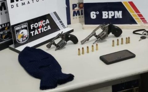 Polícia Militar apreende armas e prende dois integrantes de facção criminosa em Cáceres
