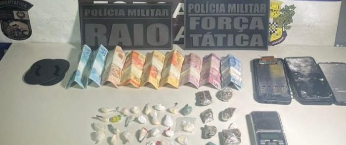 PM prende dupla por tráfico ilícito de drogas e identifica passagens criminais por homicídios