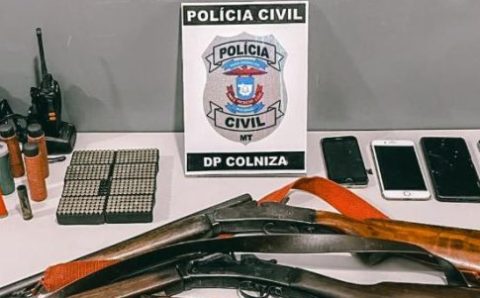 Polícia Civil prende dois homens e apreende armas e munições em Cotriguaçu