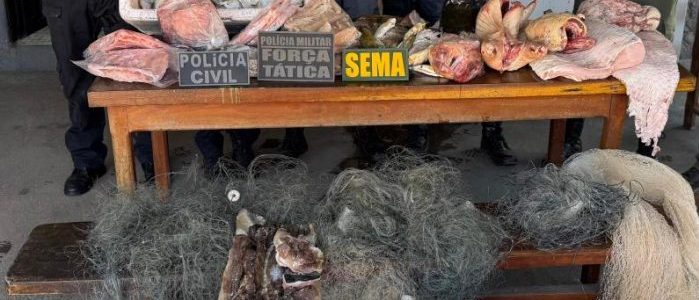 Polícias Civil e Militar prendem empresário e apreendem 77 kg de pescado ilegal