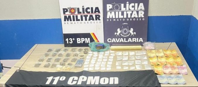 Cavalaria da PM prende três faccionados por tráfico de drogas e apreende 82 porções de entorpecentes