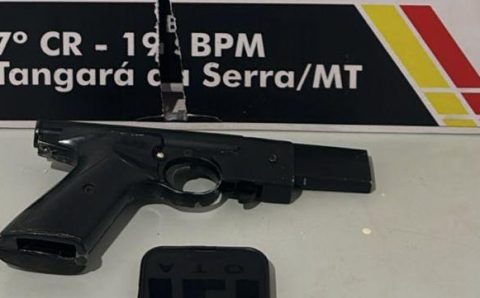 Polícia Militar prende faccionado com arma de fogo em Tangará da Serra