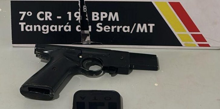 Polícia Militar prende faccionado com arma de fogo em Tangará da Serra